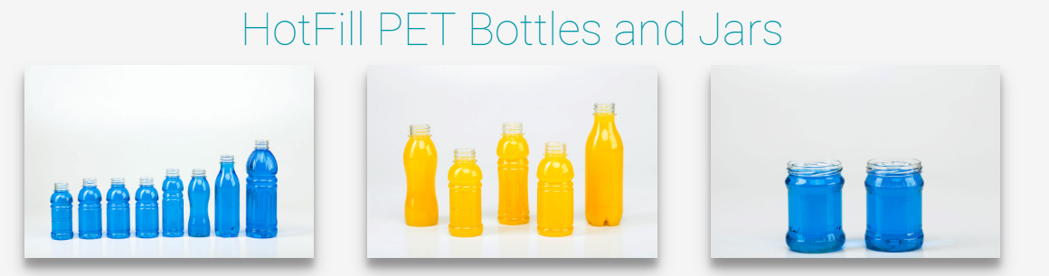 HotFill PET bottles and jars